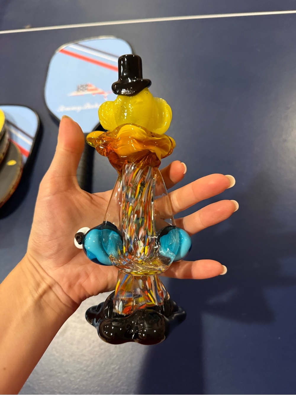 Vintage Murano Art Glass Clown Figurine – Handcrafted in Italy – Black Top Hat - Picture 4 of 5